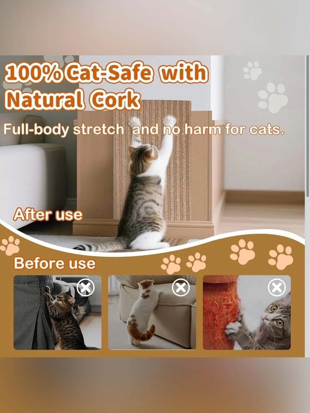 Natural Cork cat Scratch pad for Cats-cat Scratching Posts-cat scratchers for In